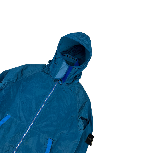 Stone Island Vintage 2005 Blue Nylon Metal Shimmer Jacket
