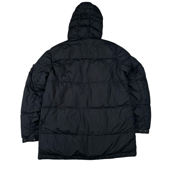 Stone Island Black Crinkle Reps Down Puffer Jacket - XL