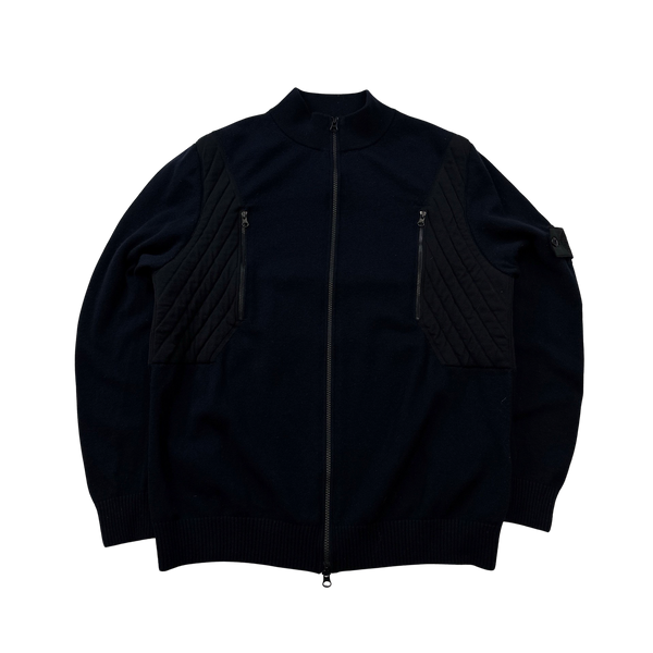 Stone Island Dark Navy Shadow Project Knit Zipped Jumper - XXL