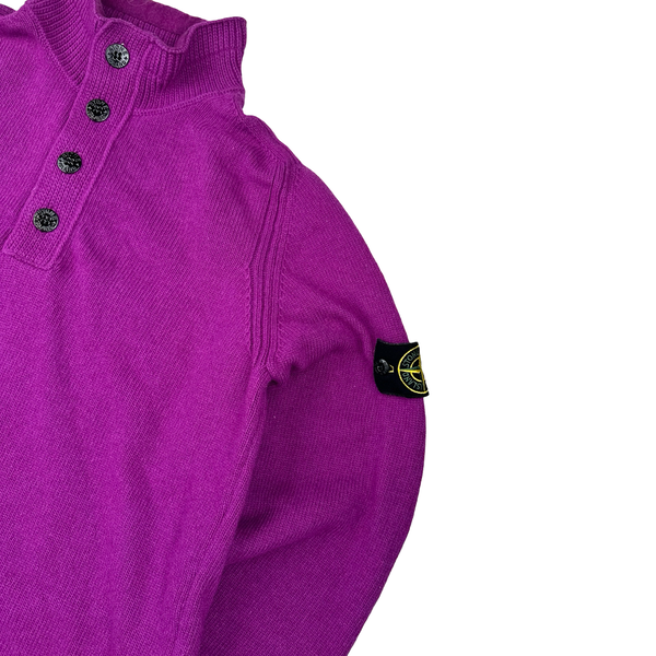 Stone Island 2018 Lambswool Quarter Zip Pullover - Large