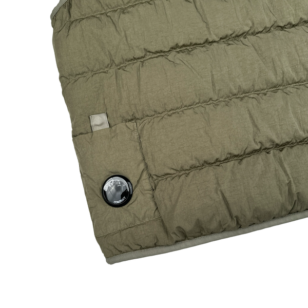 CP Company Khaki ECO CHROME-R Down Filled Puffer Gilet Jacket - Medium