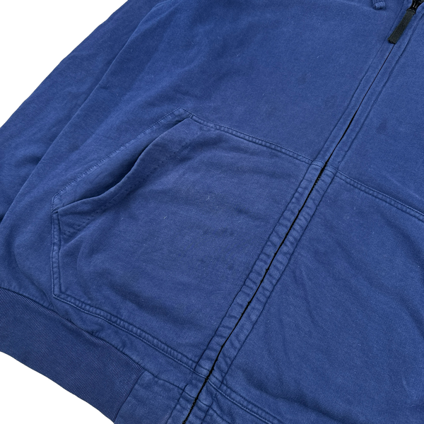 Stone Island 2014 Navy Zipped Patch Hoodie - 3XL