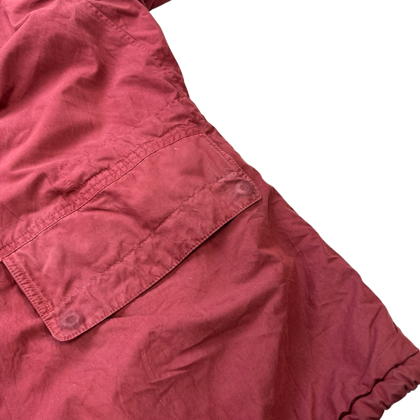 CP Company Red Fleece Lined Ideas From Massimo Osti Green Lens Goggle Jacket - 3XL