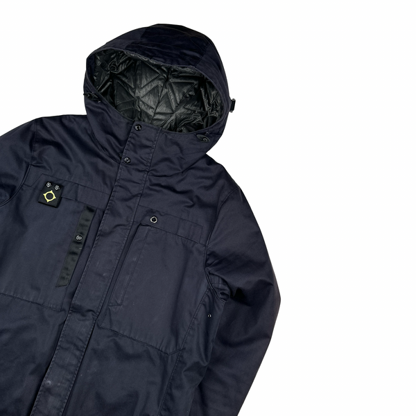 Ma Strum Navy Multipocket Long Quilted Jacket - XL