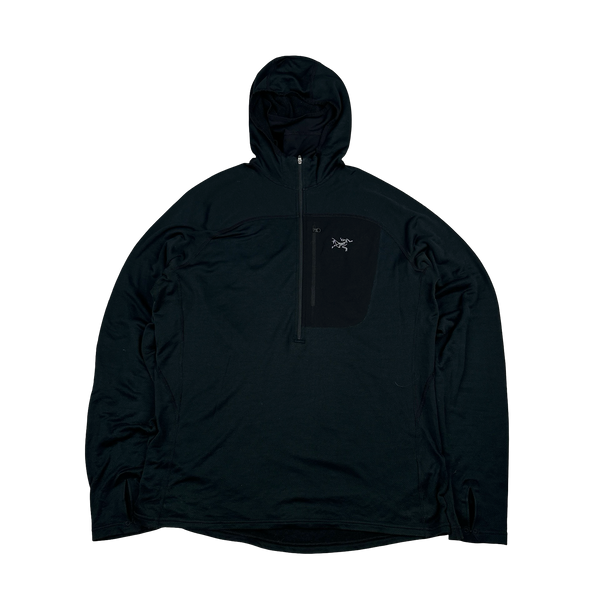 Arcteryx Black Balaclava Stretch Hoodie - Large