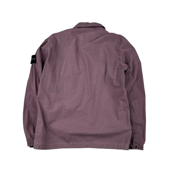 Stone Island 2020 Purple Zipped Overshirt - Large