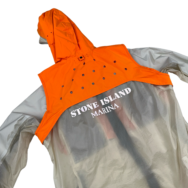 Stone Island 2016 Marina Reflective Spellout Mesh Dual Layer Jacket - Medium