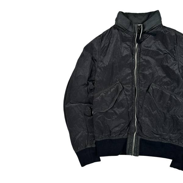 Stone Island 2008 Black Nylon Metal Shimmer Jacket - Small