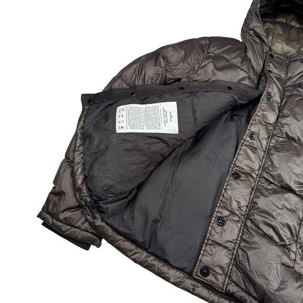 Stone Island 2012 Brown Garment Dyed Puffer Jacket - Large
