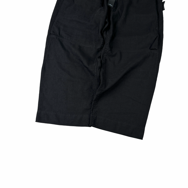 Stone Island Shadow Project Black Linen Trousers - Medium