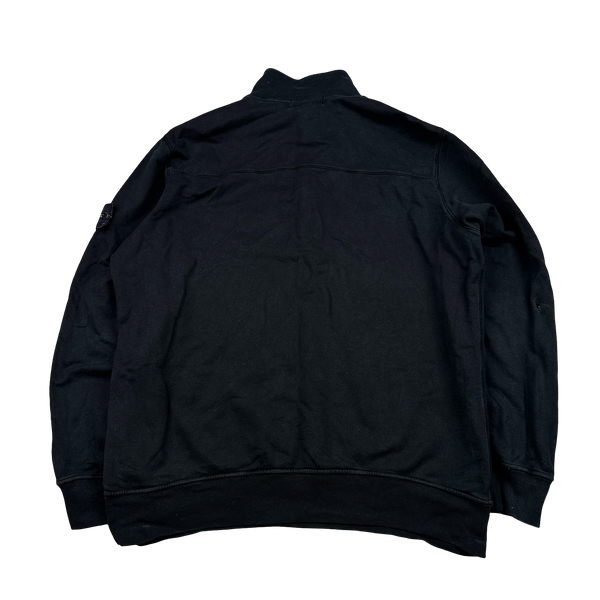 Stone Island 2014 Black Cotton Quarter Zip Jumper - 3XL