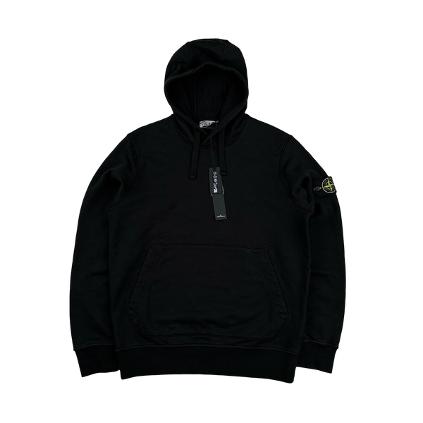 Stone Island 2024 Black Pullover Hoodie - Large