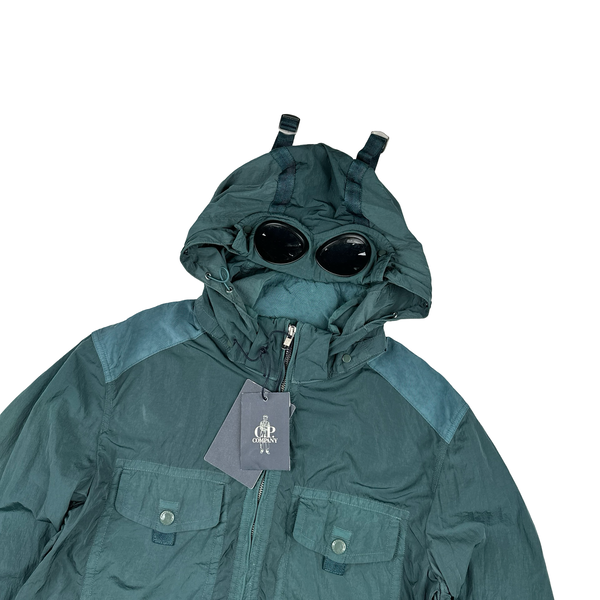 CP Company Teal Chrome Goggle Multi Pocket Jacket - XL