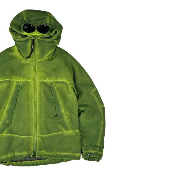 CP Company Green Eclipse Zipped Softshell Goggle Jacket - Medium