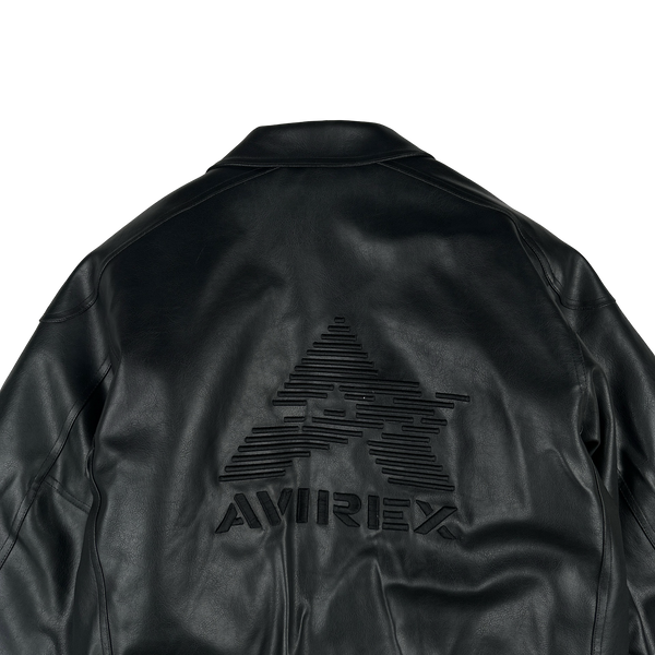 Avirex Black Spell Out Bomber Jacket - XL