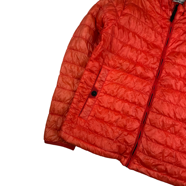 Stone Island Red Garment Dyed Puffer Jacket - Large