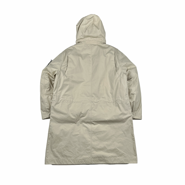Stone Island 2024 Weatherproof Cotton Canvas Beige Ghost Piece Jacket - Large - XL