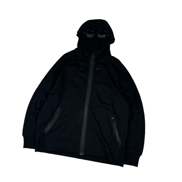 CP Company Black Cotton Goggle Hoodie - 3XL