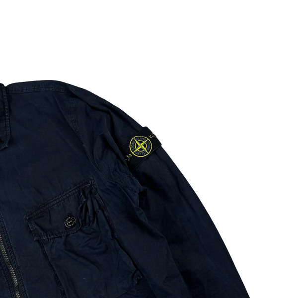 Stone Island 2020 Navy Cotton Overshirt - XL