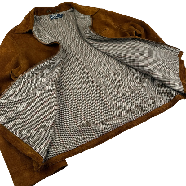 Ralph Lauren Brown Heavyweight Suede Jacket - XL
