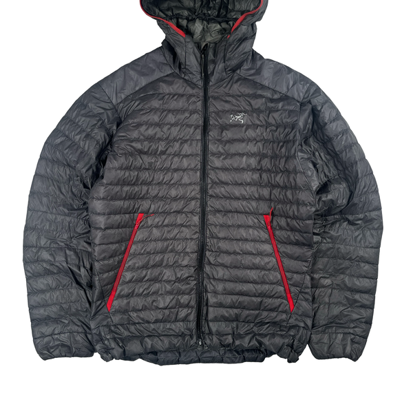 Arcteryx Black Cerium SL Down Filled Zipped Hooded Jacket - Small