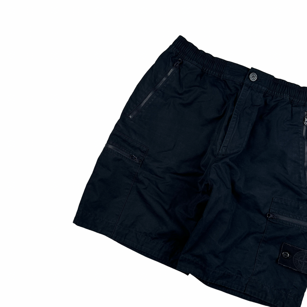 Stone Island 2024 Ghost CO Fit Navy Cargo Shorts - 32"