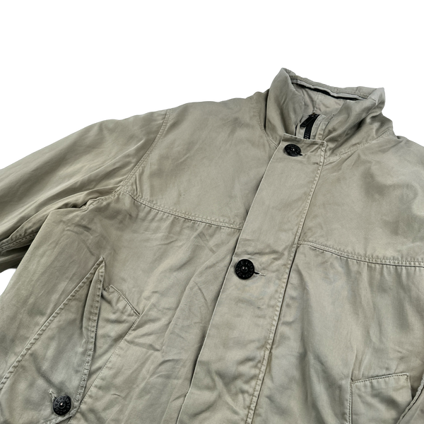 Stone Island 1996 Raso Gommato Wool Dutch Rope Vintage Jacket - Large