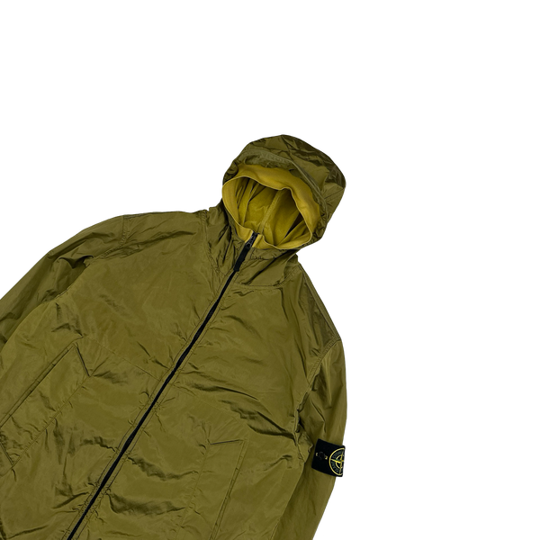 Stone Island 2005 Yellow Velvet Lined Shimmer Jacket - Large