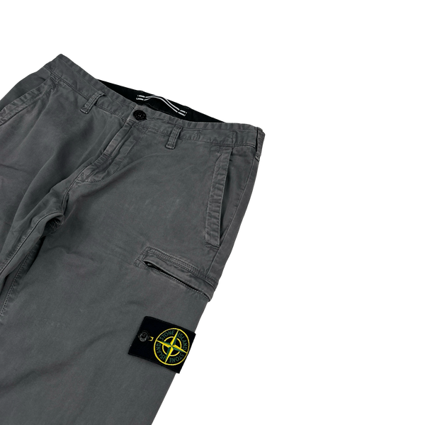Stone Island 2020 Grey Skinny Fit Cargo Trousers - 30"