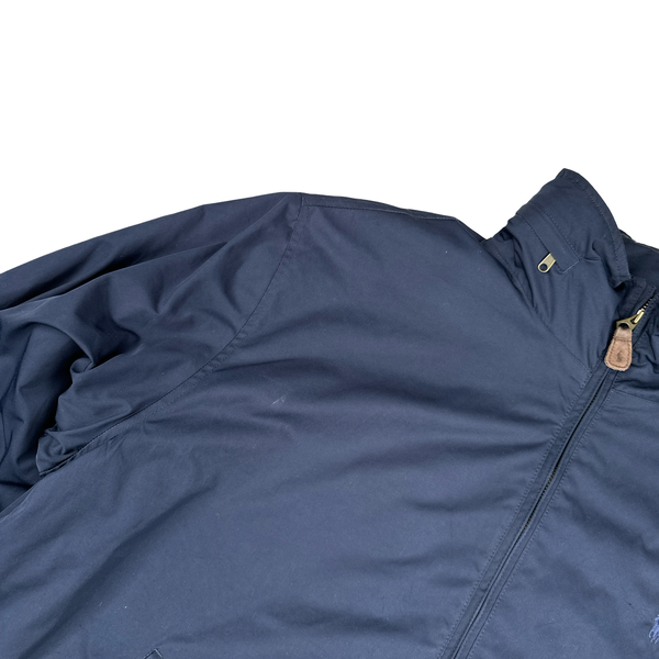 Ralph Lauren Navy Harrington Zipped Quilted Jacket - XXL