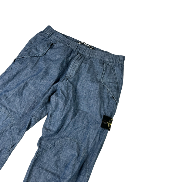 Stone Island 2018 Indigo Cotton RE Fit Cargos - 32"