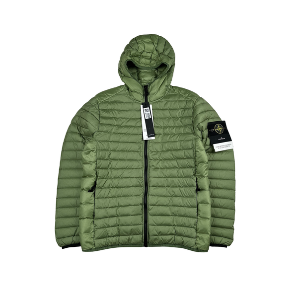 Stone Island 2023 Green Loom Woven Down Puffer Jacket - Medium