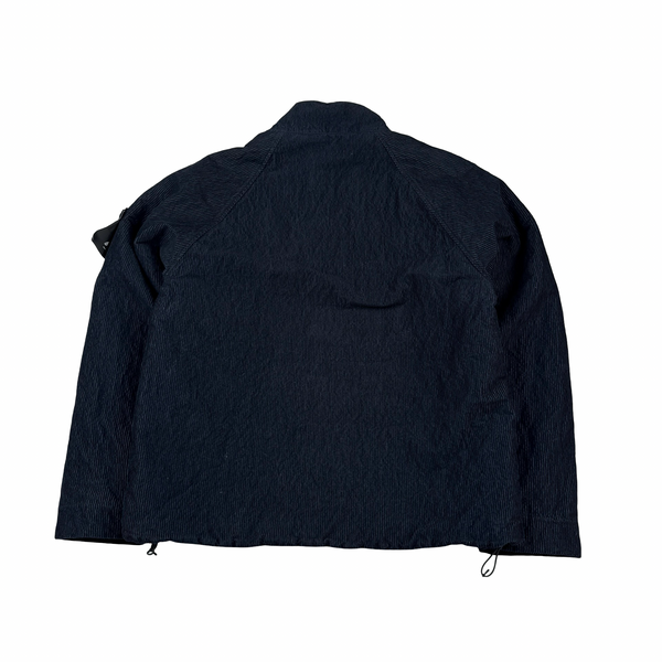 Stone Island 2025 Navy Wrinkled Corduroy 500 TC Quilted Jacket - Large