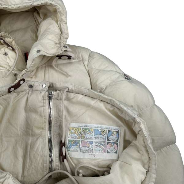 Moncler Norme Afnor Cream White Down Filled Jacket - XXL