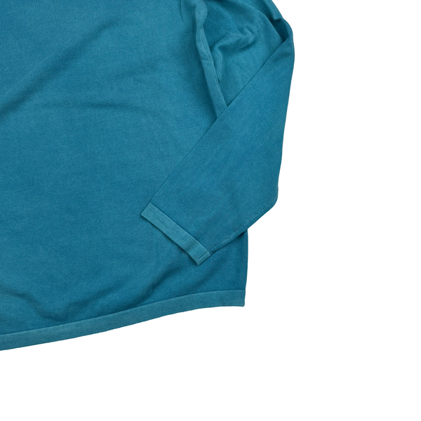 Stone Island 2015 Blue Cotton Knitted Crewneck Jumper - XL