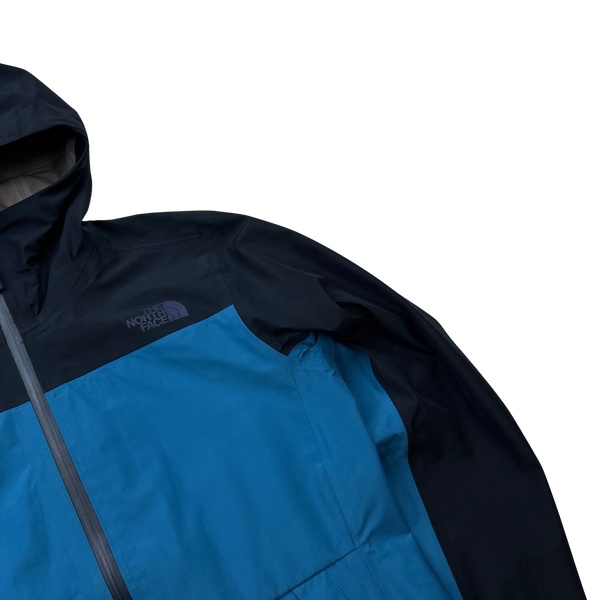 North Face Blue Colour Block Waterproof Futurelight Rain Jacket - Small