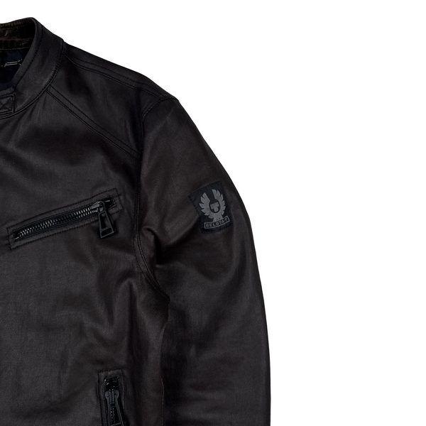 Belstaff Dark Brown Chest Pocket Zipped Heavyweight Jacket - Medium