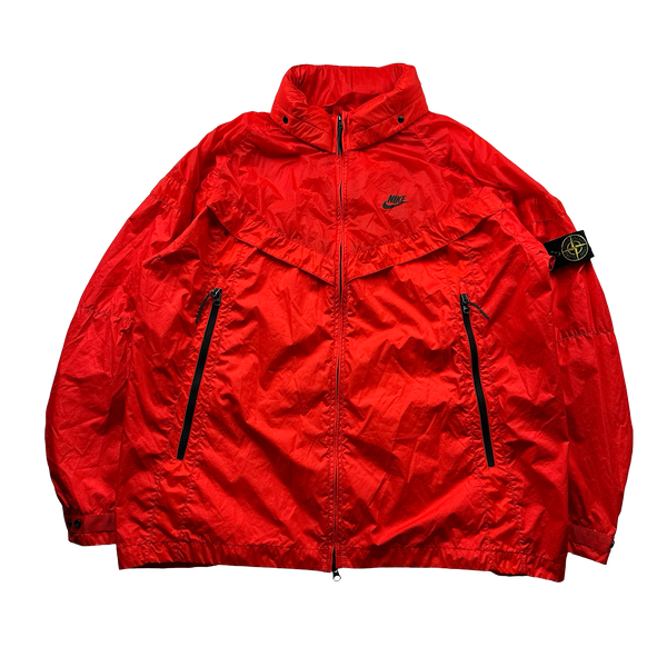 Stone Island x Nike Red Hyperlight Membrana Windrunner Jacket - XXL