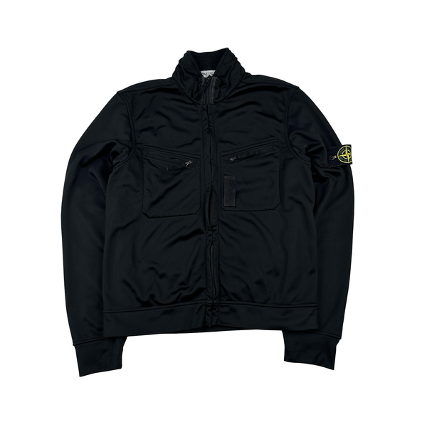 Stone Island 2006 Black Nylon Multi Pocket Track Top - Medium