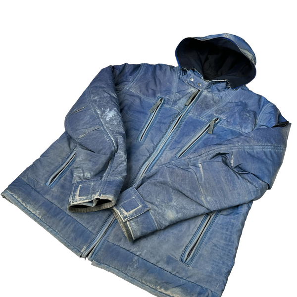 Stone Island 2010 Blue Liquid Reflective Jacket - Large
