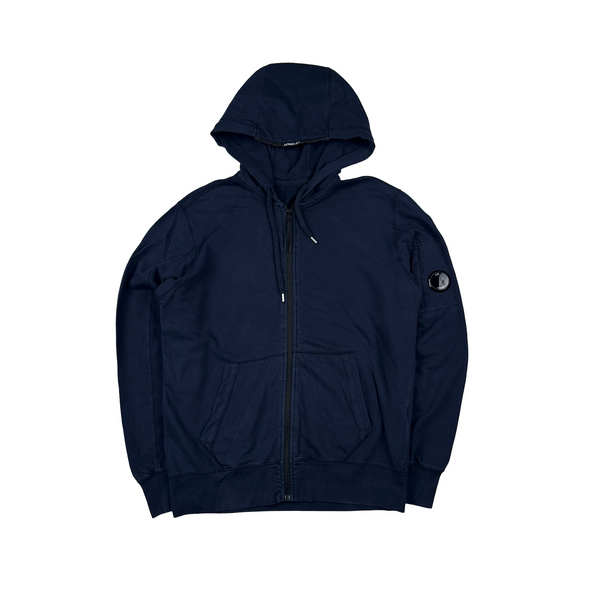 CP Company Navy Cotton Zipped Lens Viewer - Medium