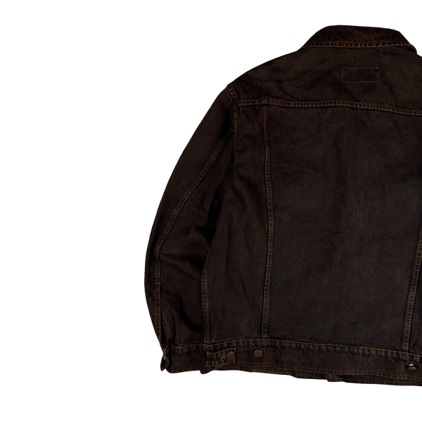 Valentino Brown Faded Denim Multi Pocket Collared Jacket  - XL