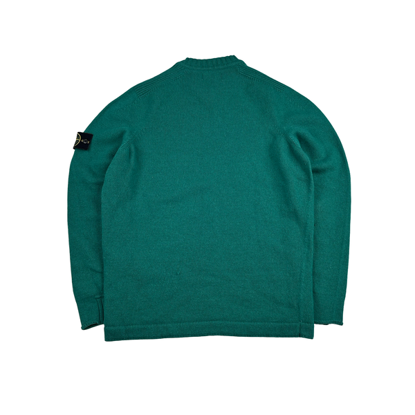 Stone Island Turquoise Wool Crewneck Jumper - XL