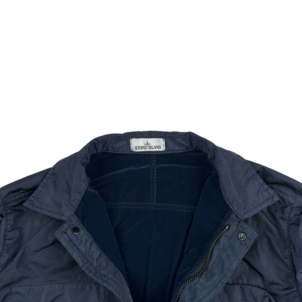 Stone Island 2015 Navy Lamy Flock Thick Nylon Jacket - XXL