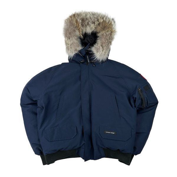 Canada Goose Navy Down Chilliwack Coyote Fur Puffer - XL