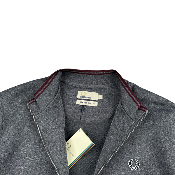 Fred Perry Bradley Wiggins Grey Zipped Track Jacket - Large