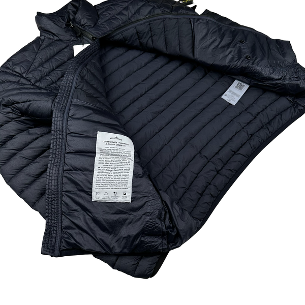 Stone Island 2022 Navy Loom Woven Chambers R Nylon Down TC Jacket - Medium