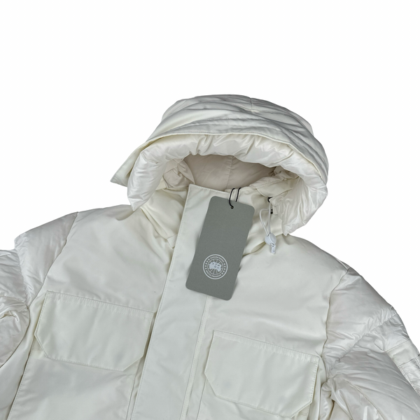 Canada Goose White Snow Paradigm Expedition Down Filled Parka - Small