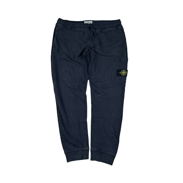 Stone Island Navy Cotton Jogging Bottoms - XL