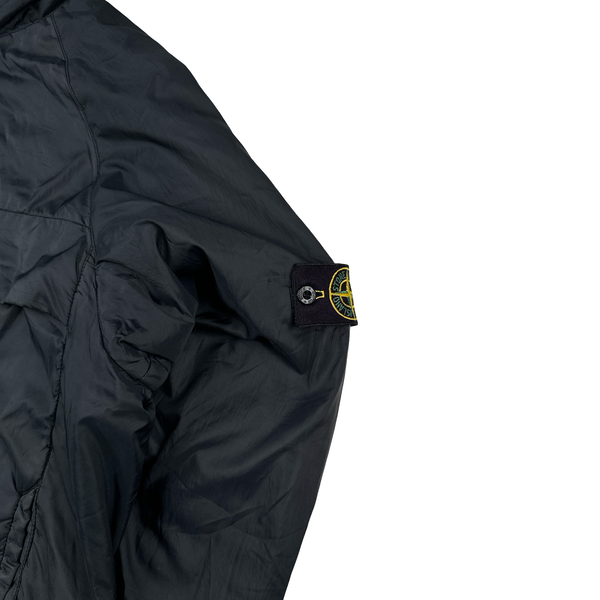 Stone Island 2000 Black Vintage Fleece Lined Nylon Jacket - Medium